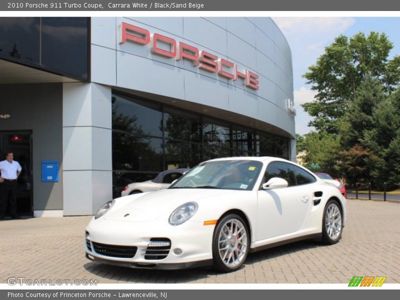 Carrara White / Black/Sand Beige 2010 Porsche 911 Turbo Coupe