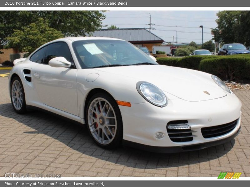 Carrara White / Black/Sand Beige 2010 Porsche 911 Turbo Coupe