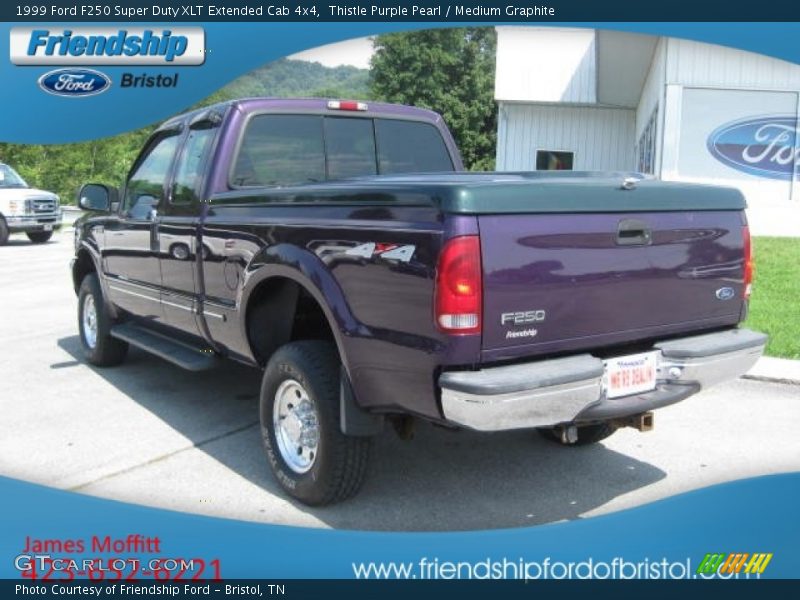 Thistle Purple Pearl / Medium Graphite 1999 Ford F250 Super Duty XLT Extended Cab 4x4