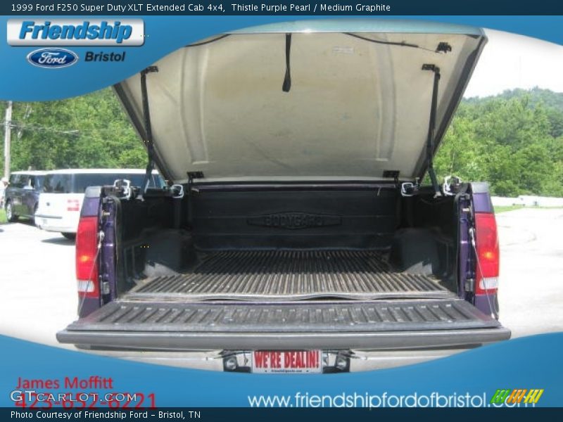 Thistle Purple Pearl / Medium Graphite 1999 Ford F250 Super Duty XLT Extended Cab 4x4