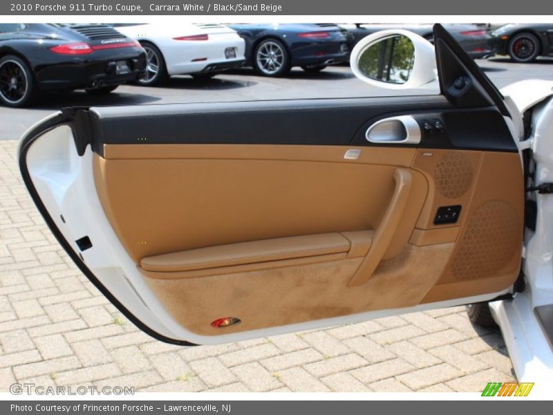 Carrara White / Black/Sand Beige 2010 Porsche 911 Turbo Coupe