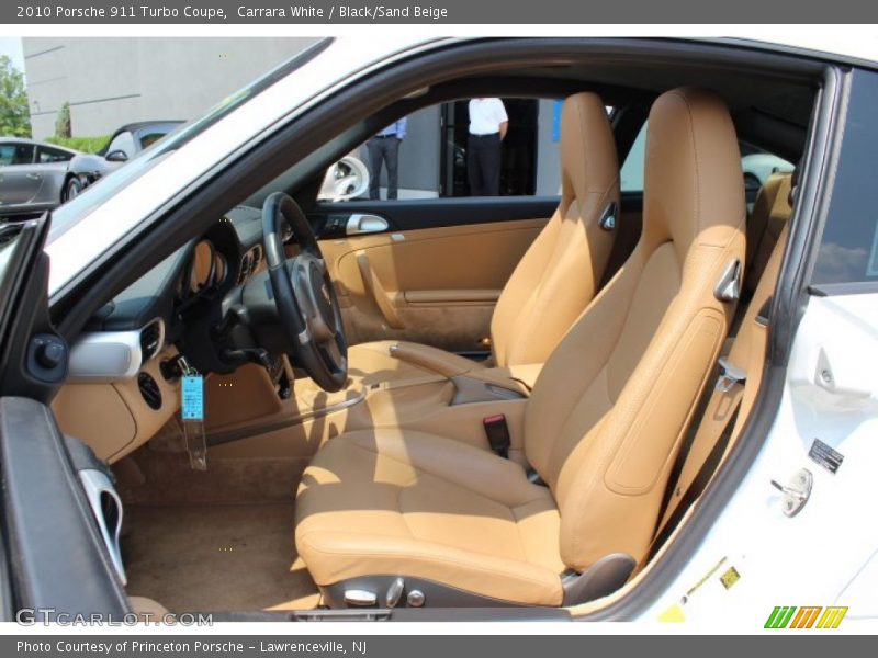 Carrara White / Black/Sand Beige 2010 Porsche 911 Turbo Coupe
