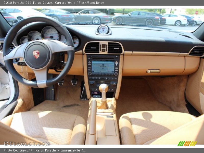 Carrara White / Black/Sand Beige 2010 Porsche 911 Turbo Coupe