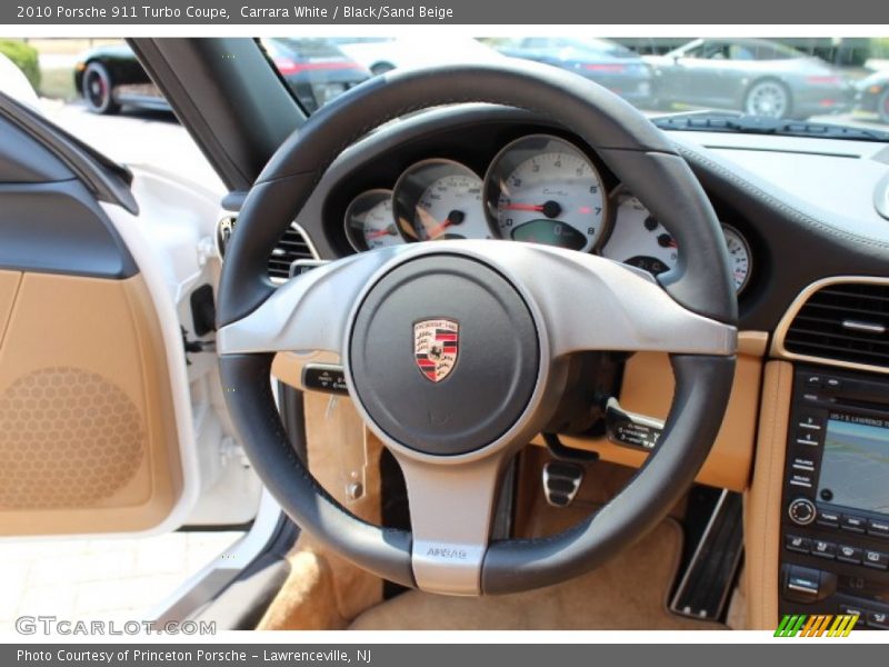 Carrara White / Black/Sand Beige 2010 Porsche 911 Turbo Coupe