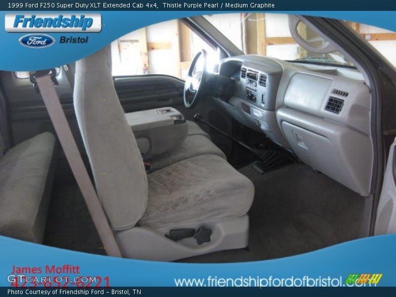 Thistle Purple Pearl / Medium Graphite 1999 Ford F250 Super Duty XLT Extended Cab 4x4