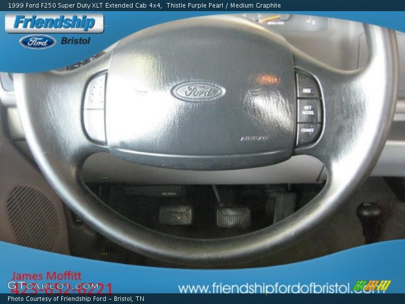 Thistle Purple Pearl / Medium Graphite 1999 Ford F250 Super Duty XLT Extended Cab 4x4