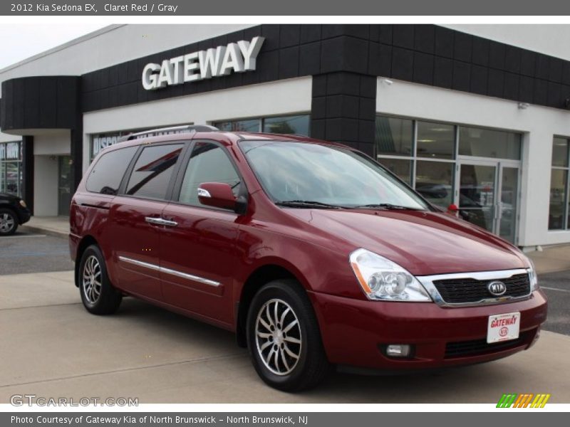 Claret Red / Gray 2012 Kia Sedona EX