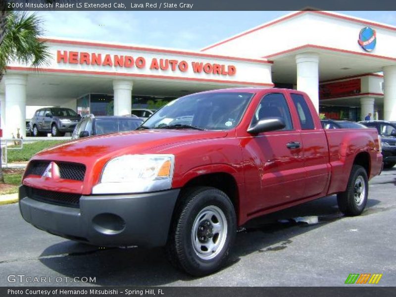 Lava Red / Slate Gray 2006 Mitsubishi Raider LS Extended Cab