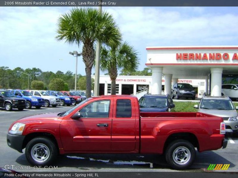 Lava Red / Slate Gray 2006 Mitsubishi Raider LS Extended Cab