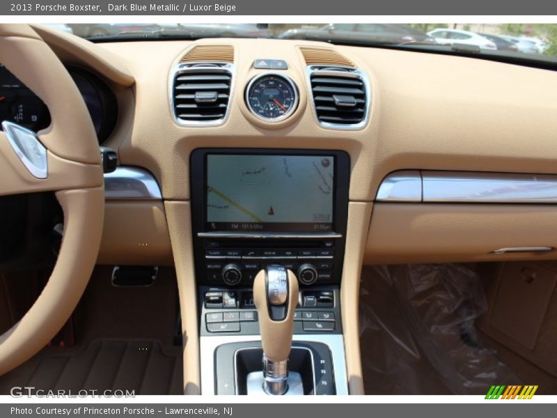 Dark Blue Metallic / Luxor Beige 2013 Porsche Boxster