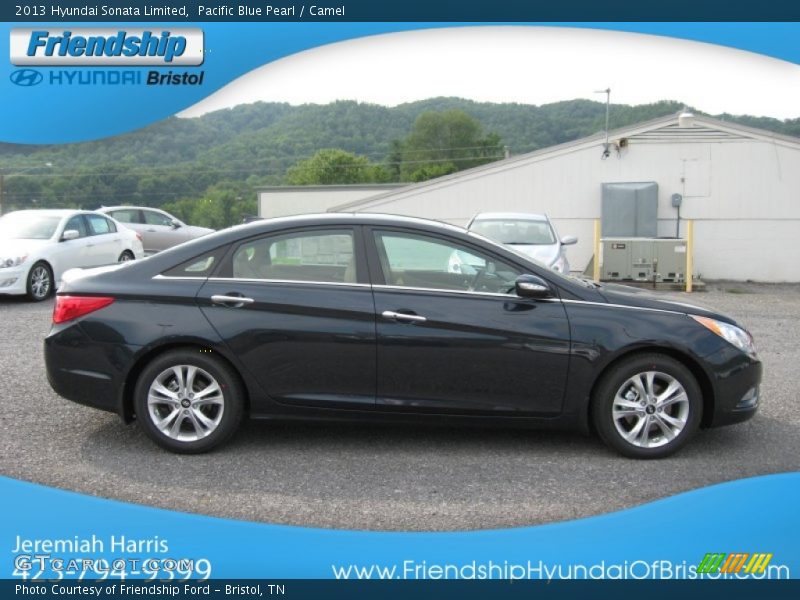 Pacific Blue Pearl / Camel 2013 Hyundai Sonata Limited