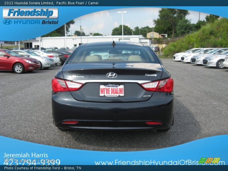 Pacific Blue Pearl / Camel 2013 Hyundai Sonata Limited