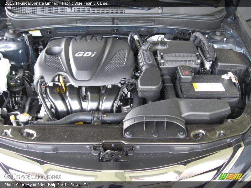 Pacific Blue Pearl / Camel 2013 Hyundai Sonata Limited