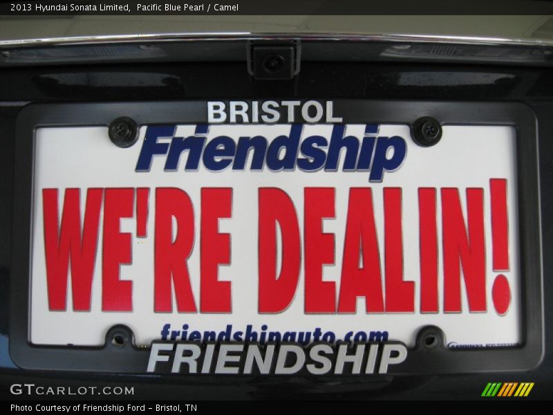 Pacific Blue Pearl / Camel 2013 Hyundai Sonata Limited