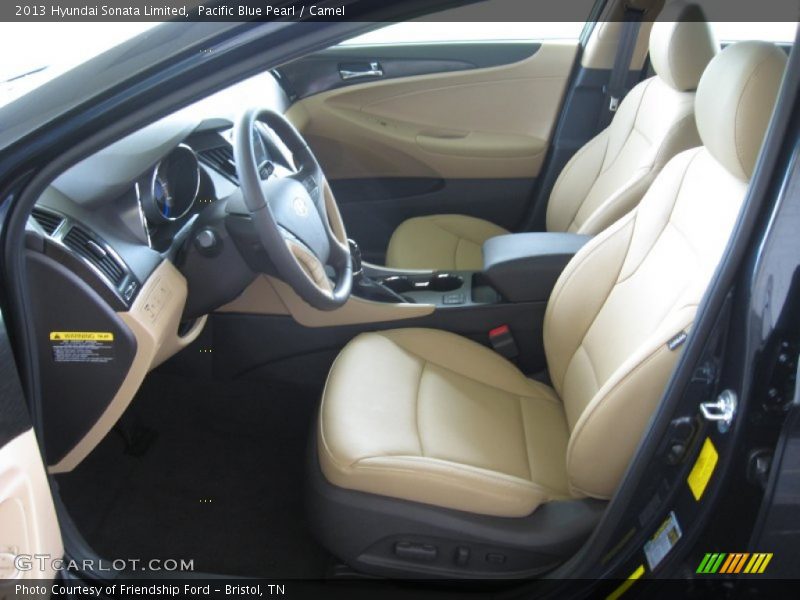 Pacific Blue Pearl / Camel 2013 Hyundai Sonata Limited