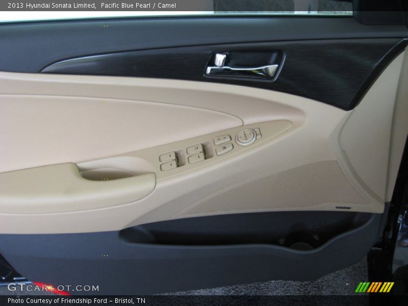 Pacific Blue Pearl / Camel 2013 Hyundai Sonata Limited