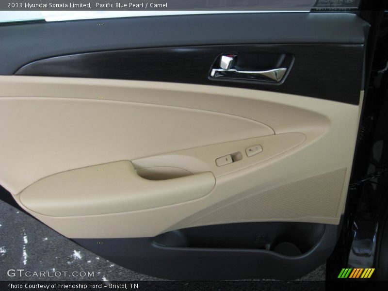 Pacific Blue Pearl / Camel 2013 Hyundai Sonata Limited