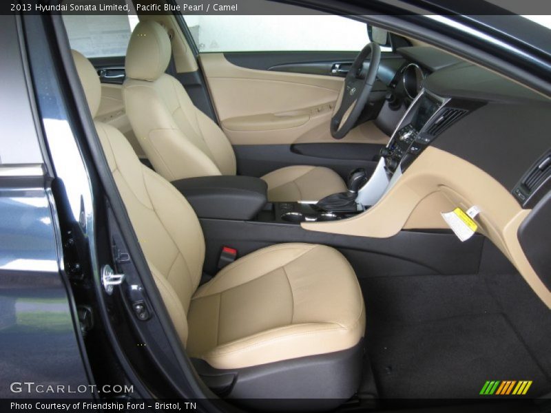 Pacific Blue Pearl / Camel 2013 Hyundai Sonata Limited
