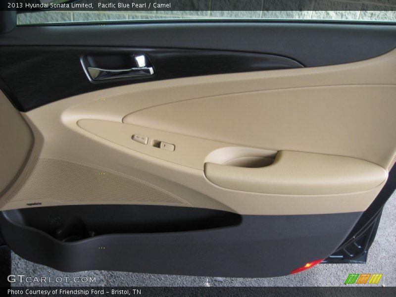 Pacific Blue Pearl / Camel 2013 Hyundai Sonata Limited
