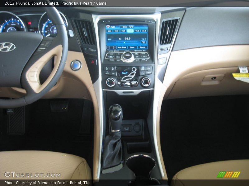 Pacific Blue Pearl / Camel 2013 Hyundai Sonata Limited