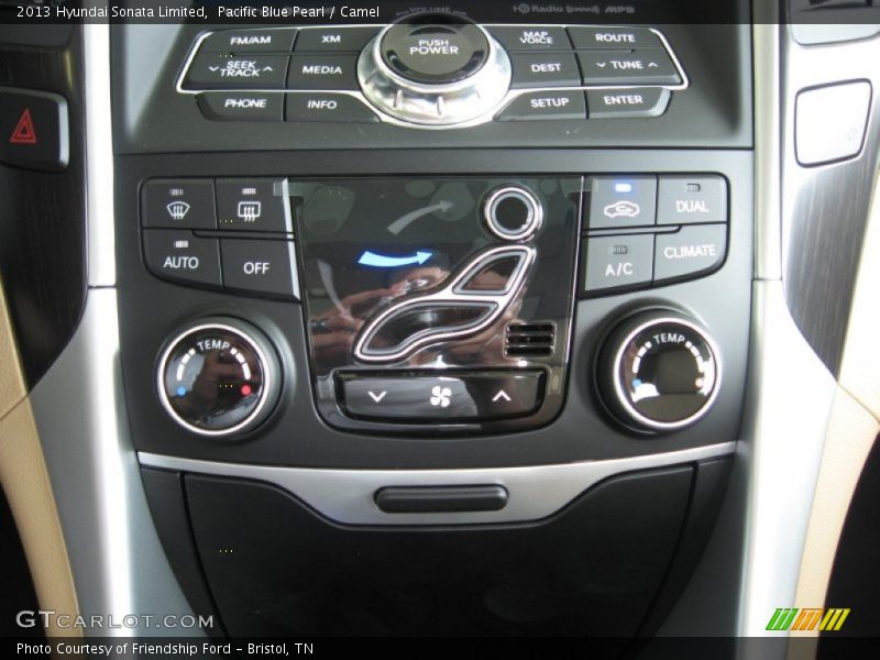 Pacific Blue Pearl / Camel 2013 Hyundai Sonata Limited