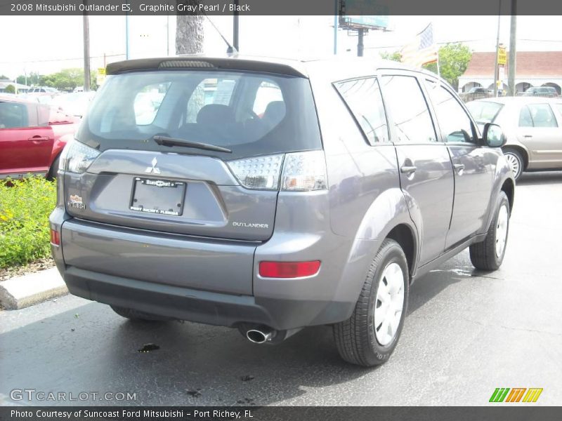 Graphite Gray Pearl / Black 2008 Mitsubishi Outlander ES