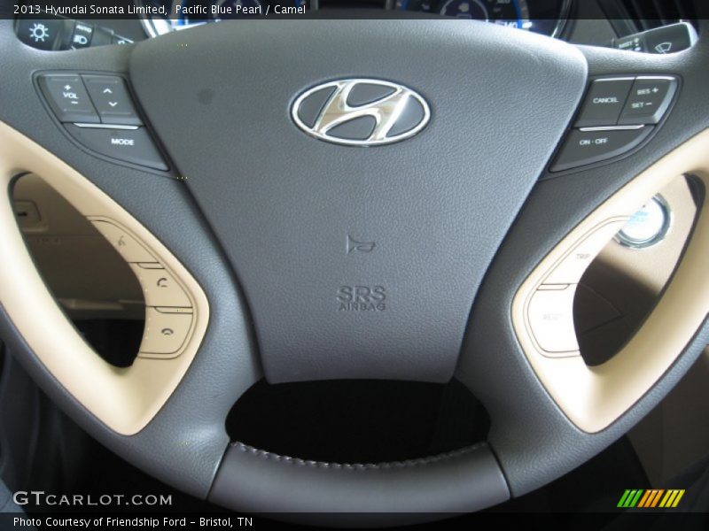 Pacific Blue Pearl / Camel 2013 Hyundai Sonata Limited
