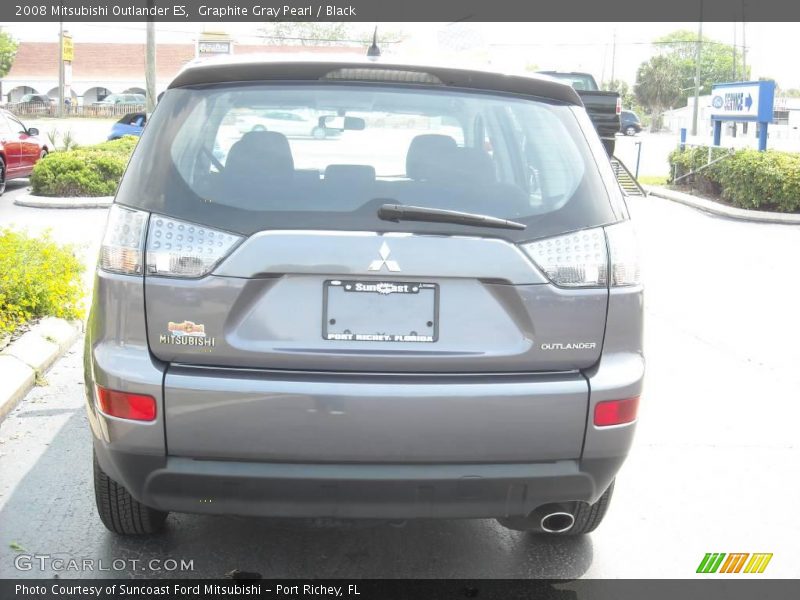 Graphite Gray Pearl / Black 2008 Mitsubishi Outlander ES