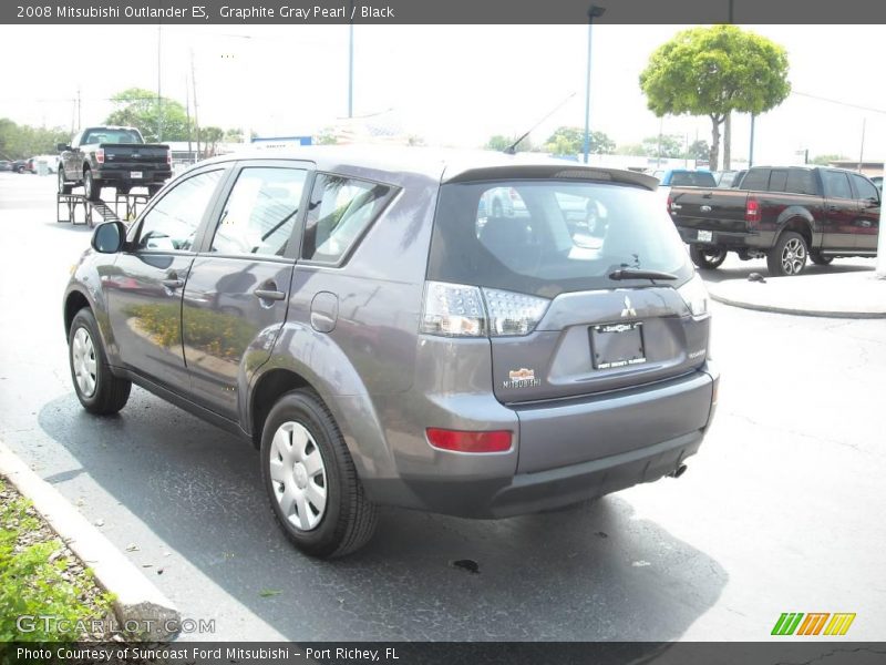 Graphite Gray Pearl / Black 2008 Mitsubishi Outlander ES