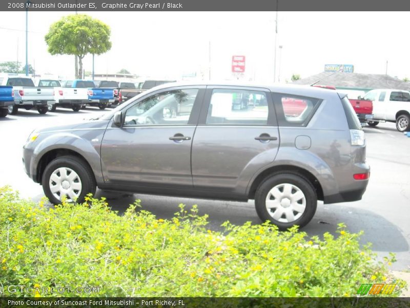Graphite Gray Pearl / Black 2008 Mitsubishi Outlander ES