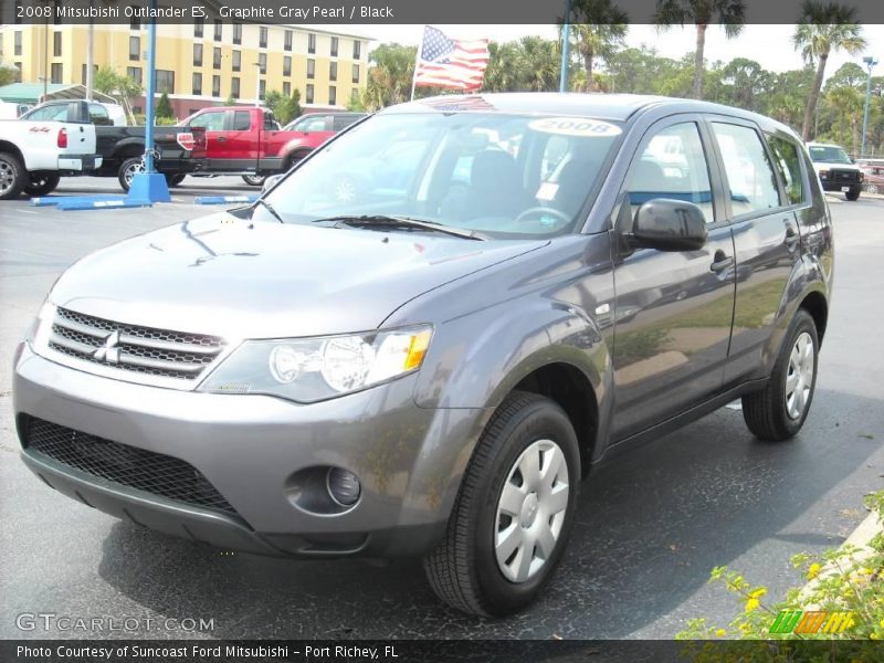 Graphite Gray Pearl / Black 2008 Mitsubishi Outlander ES