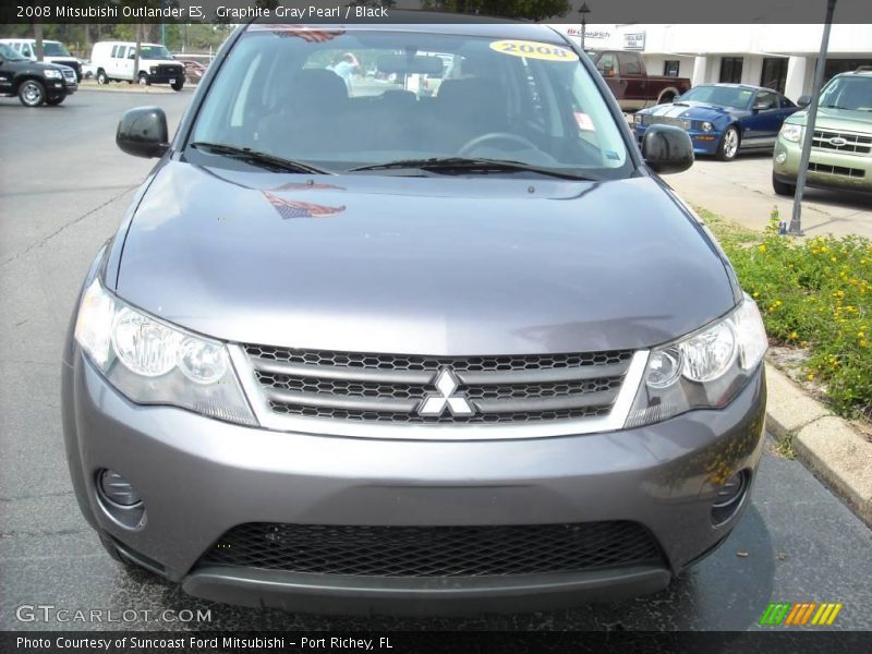 Graphite Gray Pearl / Black 2008 Mitsubishi Outlander ES