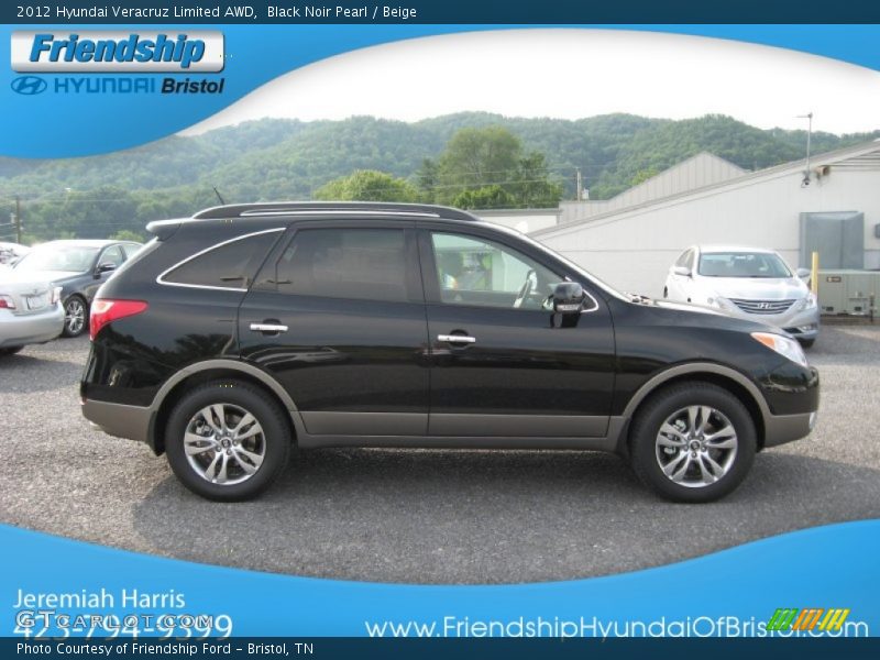 Black Noir Pearl / Beige 2012 Hyundai Veracruz Limited AWD