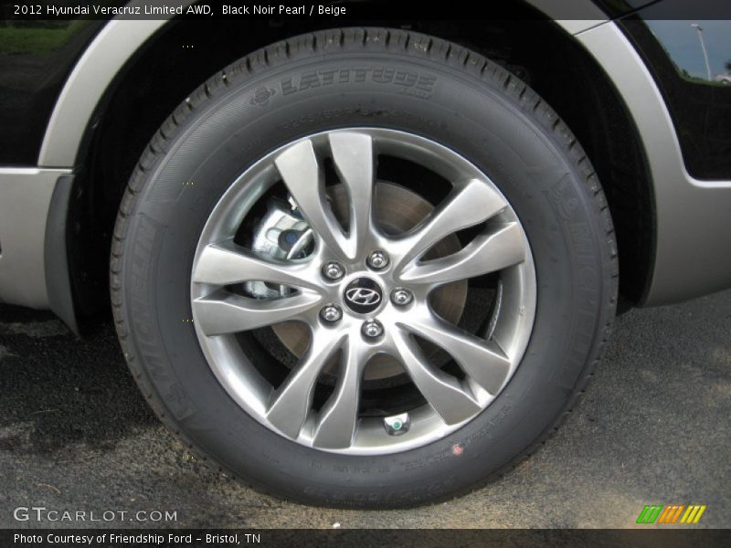 Black Noir Pearl / Beige 2012 Hyundai Veracruz Limited AWD