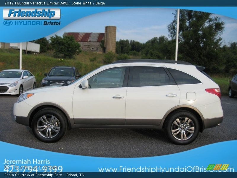 Stone White / Beige 2012 Hyundai Veracruz Limited AWD