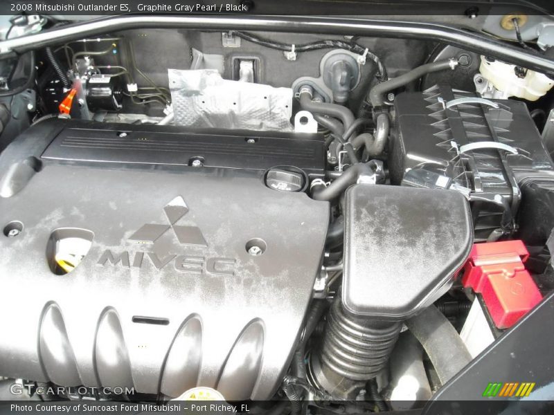 Graphite Gray Pearl / Black 2008 Mitsubishi Outlander ES