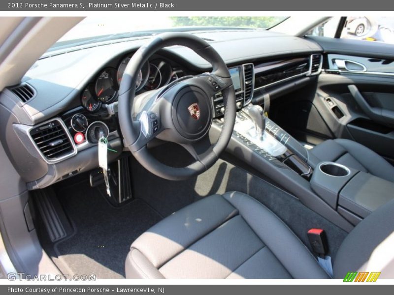 Platinum Silver Metallic / Black 2012 Porsche Panamera S