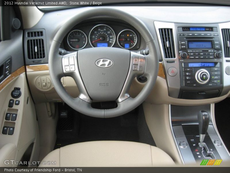 Stone White / Beige 2012 Hyundai Veracruz Limited AWD