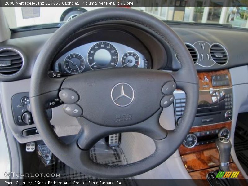 Iridium Silver Metallic / Stone 2008 Mercedes-Benz CLK 350 Cabriolet
