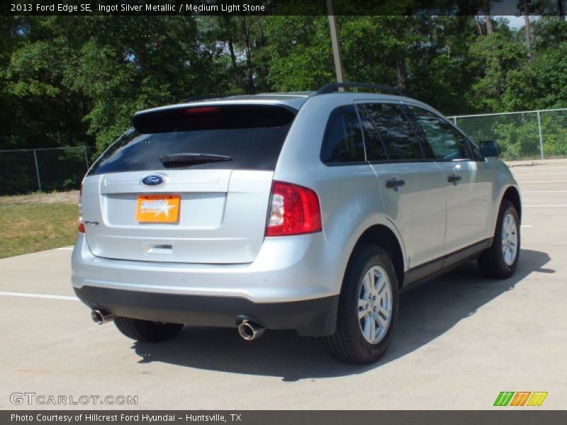 Ingot Silver Metallic / Medium Light Stone 2013 Ford Edge SE