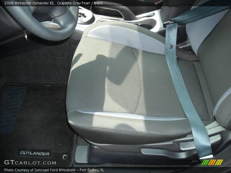 Graphite Gray Pearl / Black 2008 Mitsubishi Outlander ES