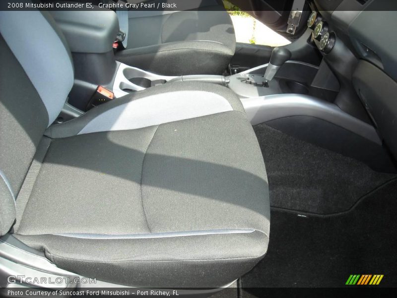 Graphite Gray Pearl / Black 2008 Mitsubishi Outlander ES