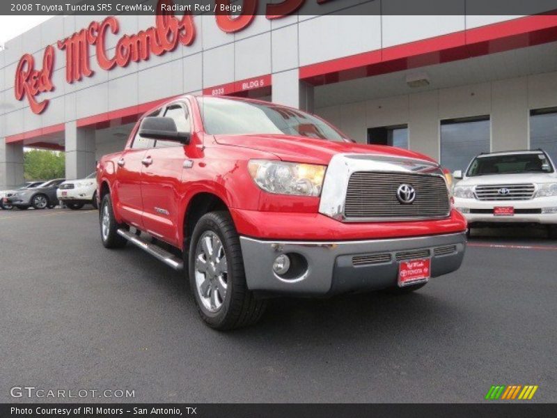 Radiant Red / Beige 2008 Toyota Tundra SR5 CrewMax
