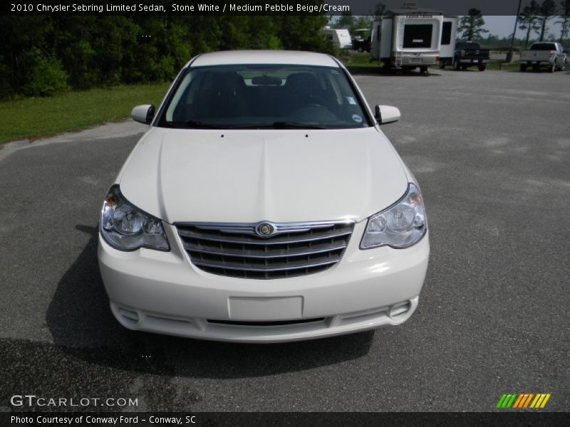 Stone White / Medium Pebble Beige/Cream 2010 Chrysler Sebring Limited Sedan