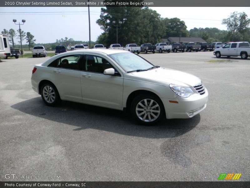 Stone White / Medium Pebble Beige/Cream 2010 Chrysler Sebring Limited Sedan