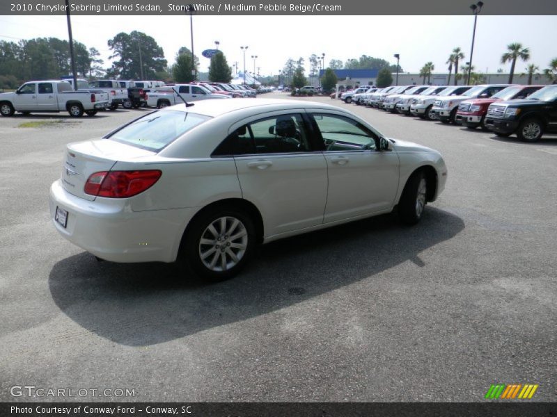 Stone White / Medium Pebble Beige/Cream 2010 Chrysler Sebring Limited Sedan