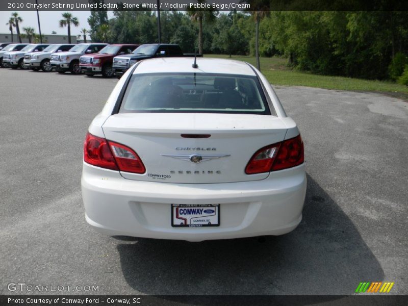 Stone White / Medium Pebble Beige/Cream 2010 Chrysler Sebring Limited Sedan