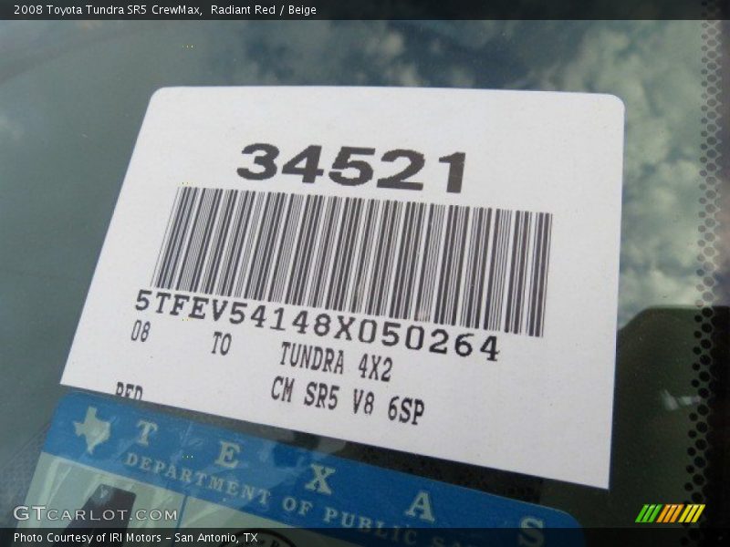 Radiant Red / Beige 2008 Toyota Tundra SR5 CrewMax