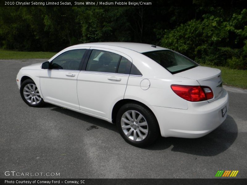 Stone White / Medium Pebble Beige/Cream 2010 Chrysler Sebring Limited Sedan
