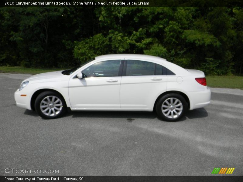 Stone White / Medium Pebble Beige/Cream 2010 Chrysler Sebring Limited Sedan